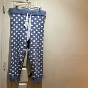 Honeydew Blue Polka Dot Terry Towel Plus Size Lounge Pants